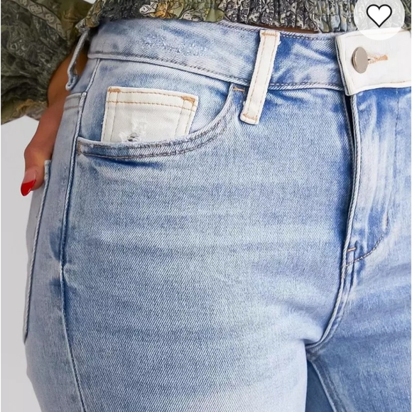 Flying Monkey Two-Tone Flare Jeans - Picture 5 of 15